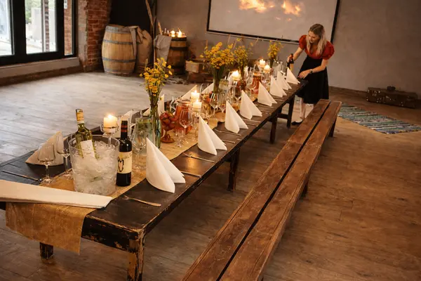 Foto toitlustusest Sangaste Mõisa Ringtallis